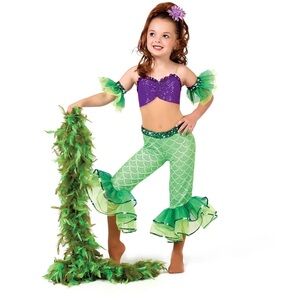 A Wish Come True | A Part of Your World Ariel Mermaid Costume Purple Green SC